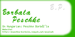 borbala peschke business card